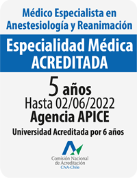 Sello Acreditación Especialización en Anestesiología y Reanimación UACh